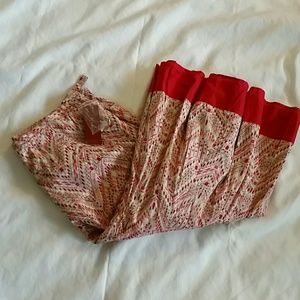 NWT Skirt red pink beige midi JM Collection